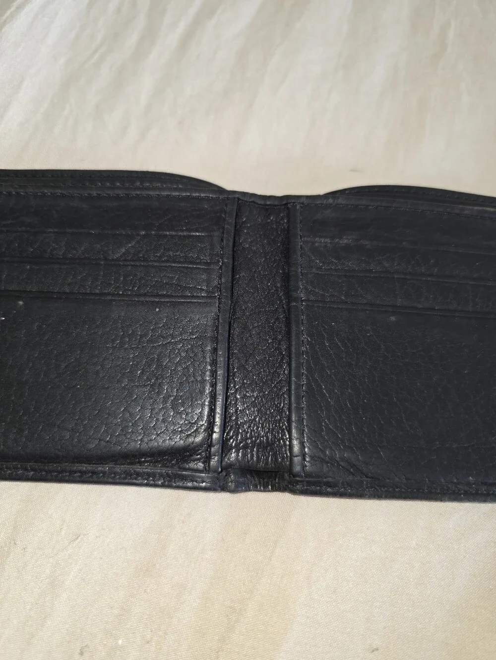 Vintage Coach Black Leather Bifold Wallet